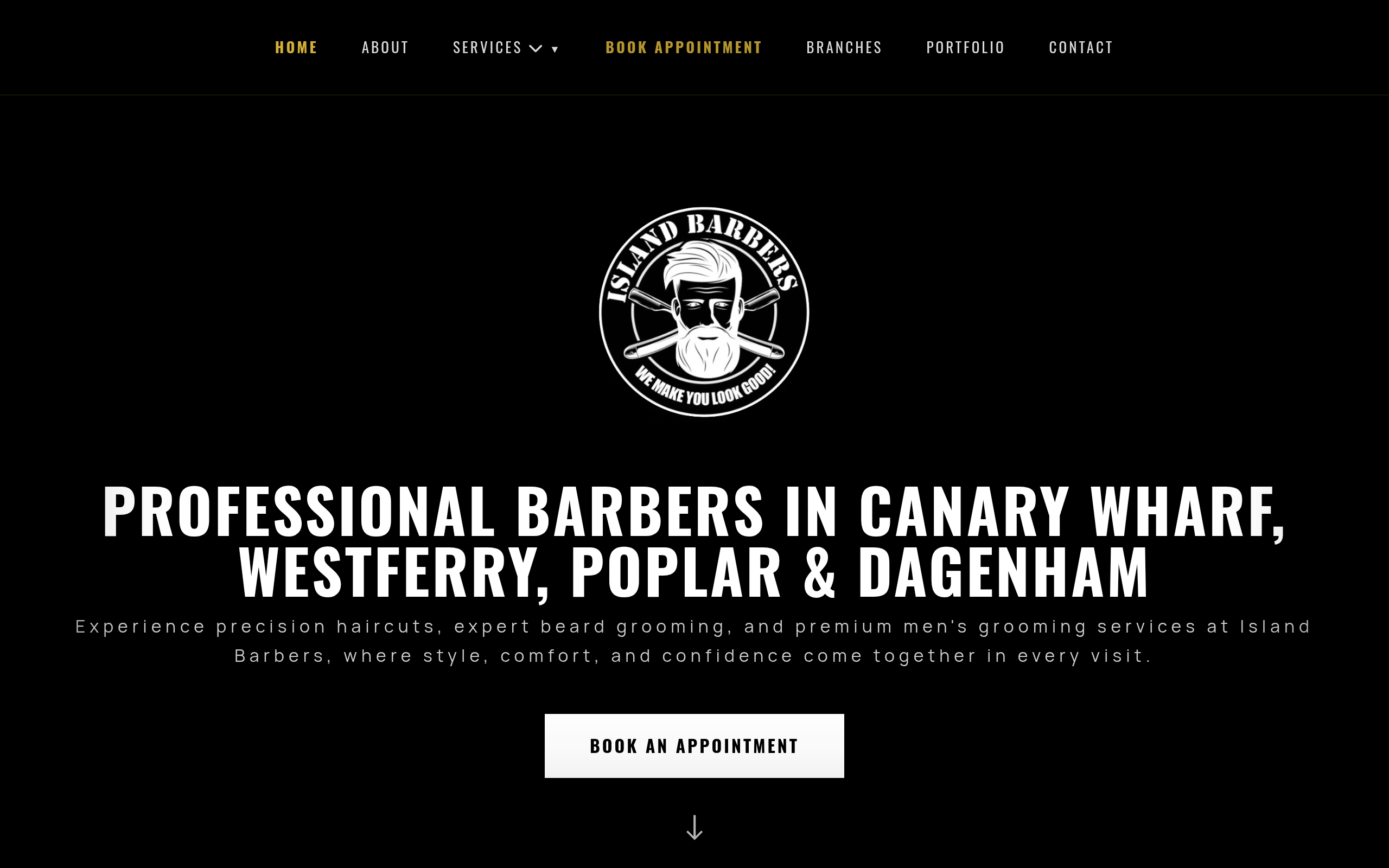 Island Barbers Website — Premium Barbershop in East London