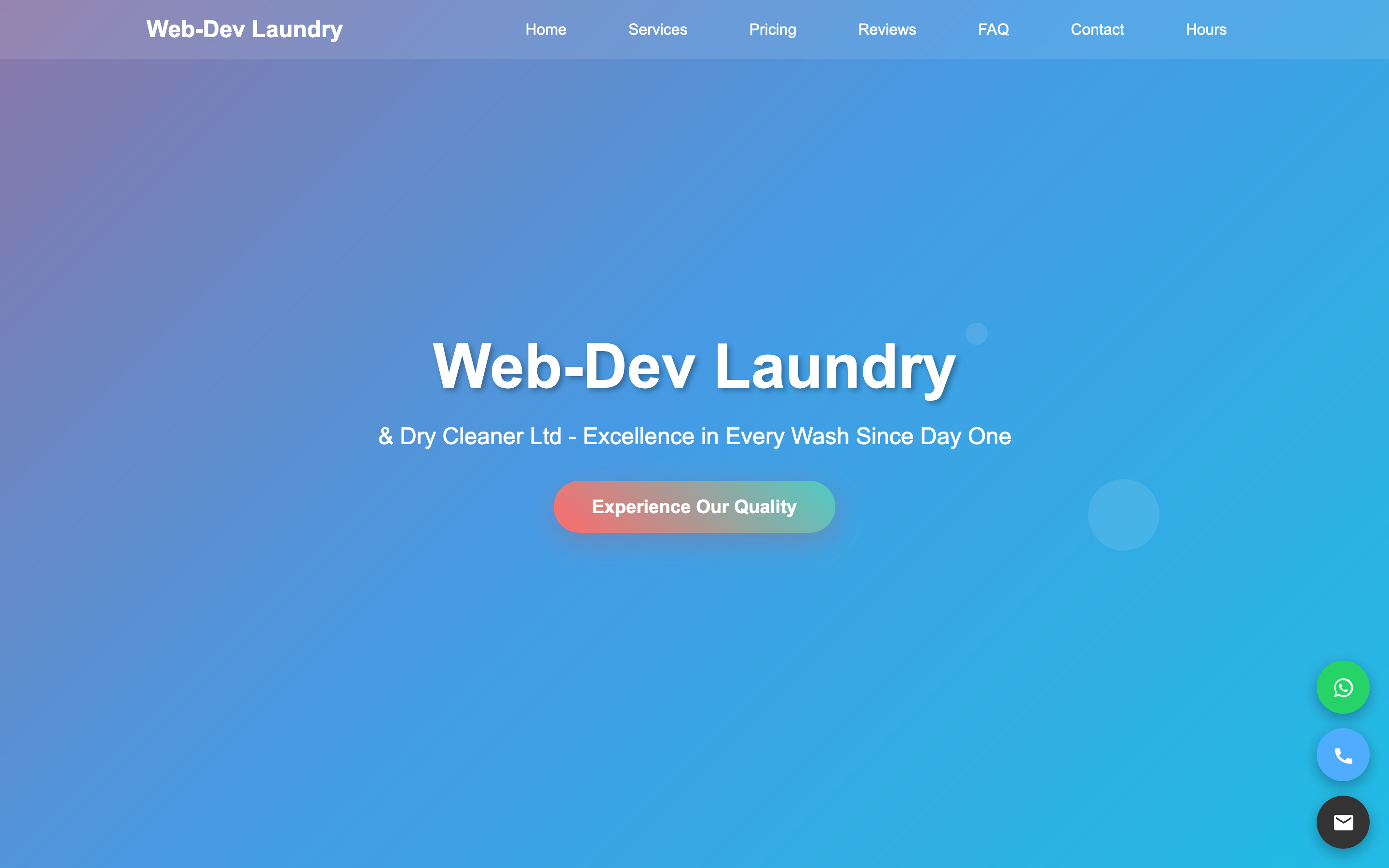 Laundry Service Digital Catalog Website